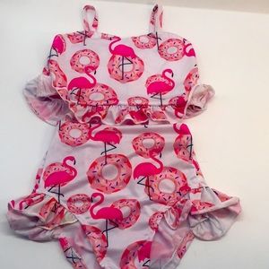 Shekini Official Site Shekini Tie Front  Print Kids Girl Swimsuits Ruffle